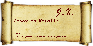 Janovics Katalin névjegykártya