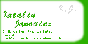 katalin janovics business card